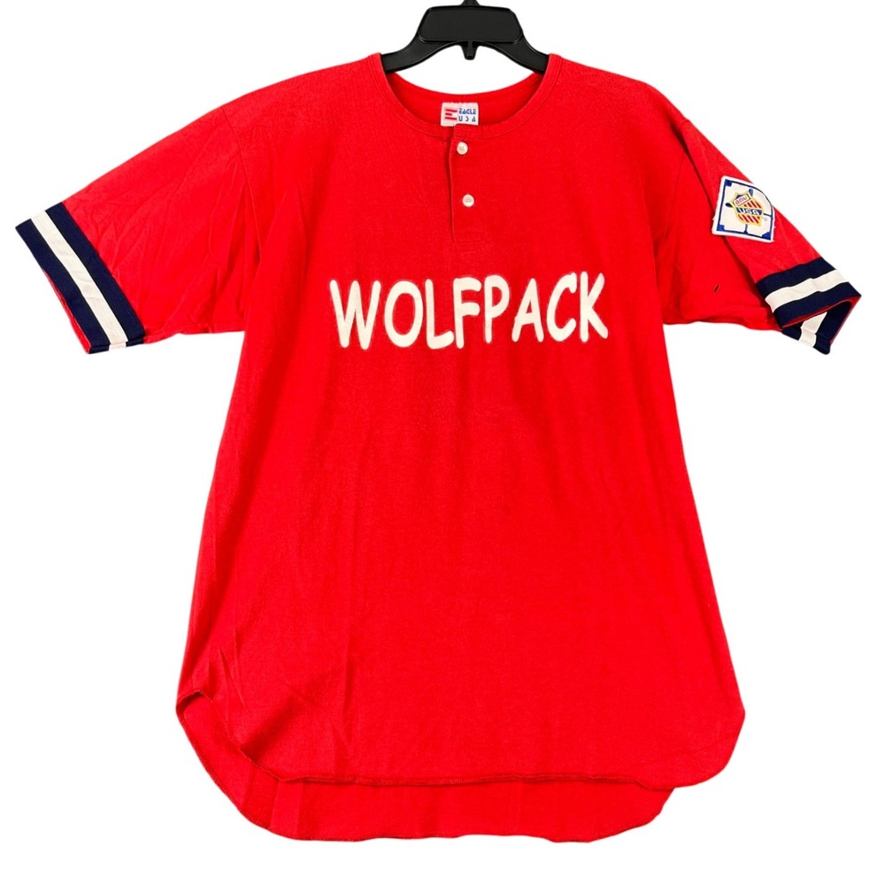 Eagle USA Wolfpack Jersey Mens Large Red FastTrack Amoco 30 AAU USA Vintage